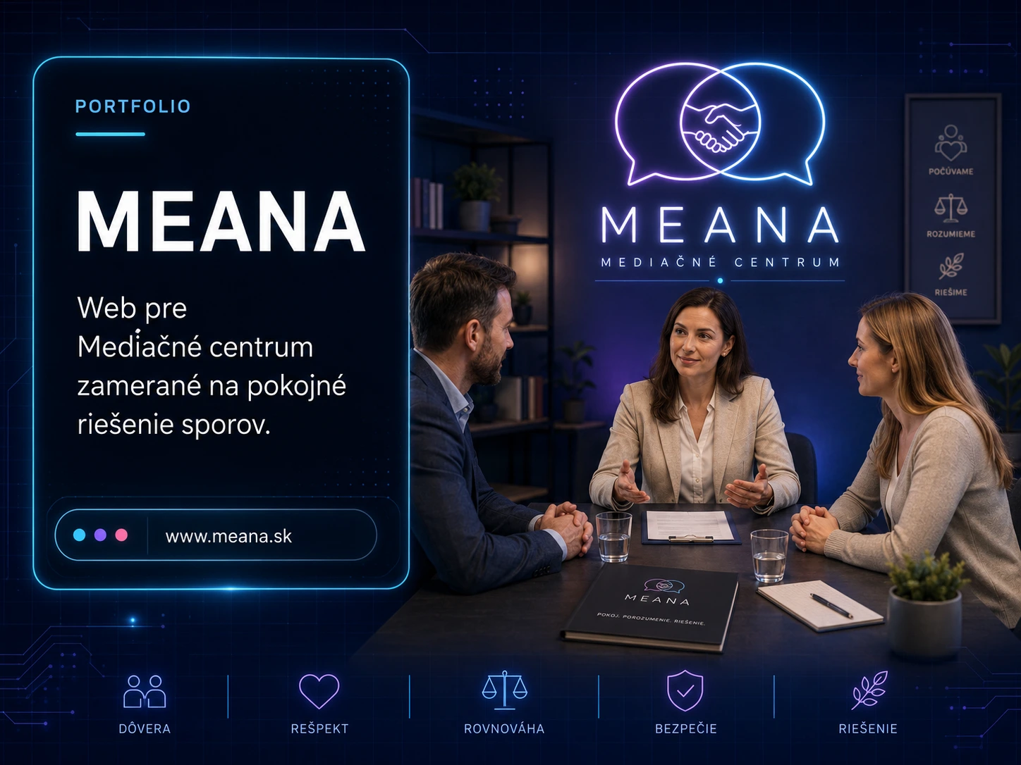Preview of Meana website